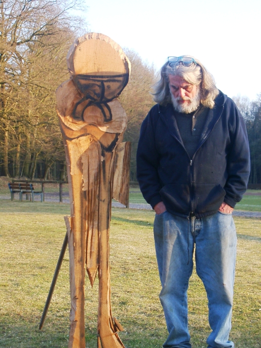 Gerrit Bekker in seinem Atelier in Lindewitt, 2002/2003