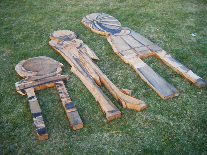 Gerrit Bekker in seinem Atelier in Lindewitt, 2002/2003