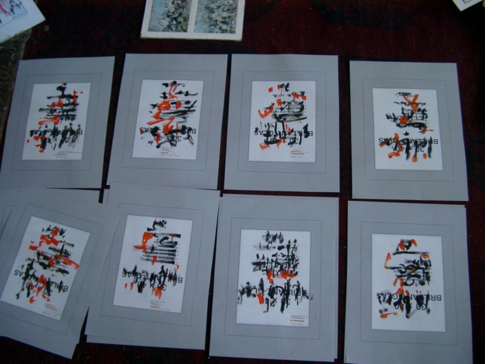 Gerrit Bekker in seinem Atelier in Lindewitt, 2002/2003