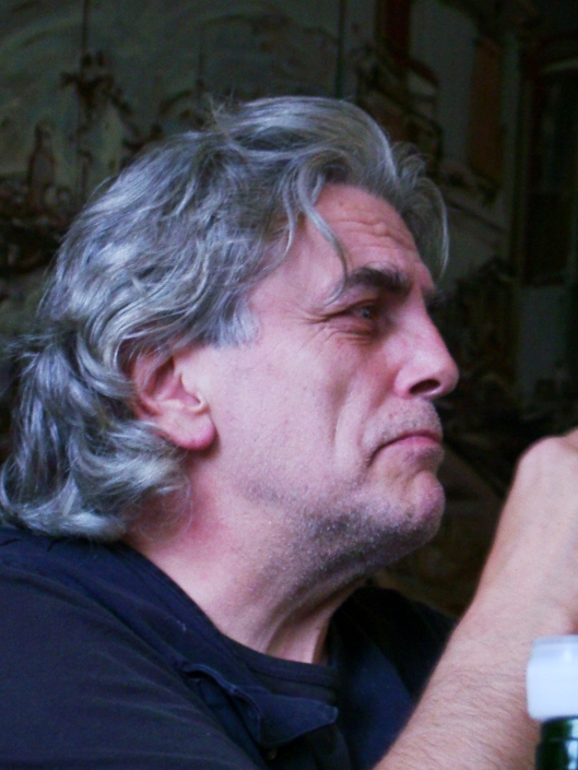 Gerrit Bekker in seinem Atelier in Lindewitt, 2002/2003