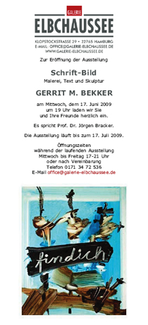 Plakat Ausstellung Galerie Elbchaussee